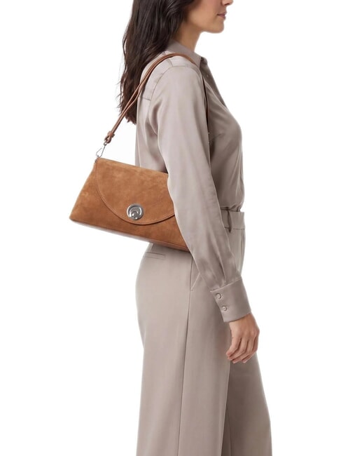 NIKLA SUEDE BIMATERIAL Bolso de hombro co&ntilde;ac - Bolsos Mujer