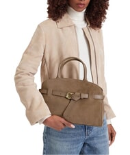 COCCINELLE SABINE SUEDE BICOLOR Bolso de mano con correa para el hombro. - Bolsos Mujer