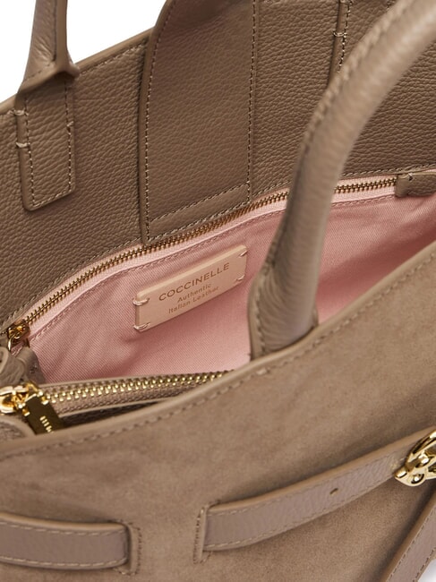 SABINE SUEDE BICOLOR Bolso de mano con correa para el hombro. topo c&aacute;lido - Bolsos Mujer