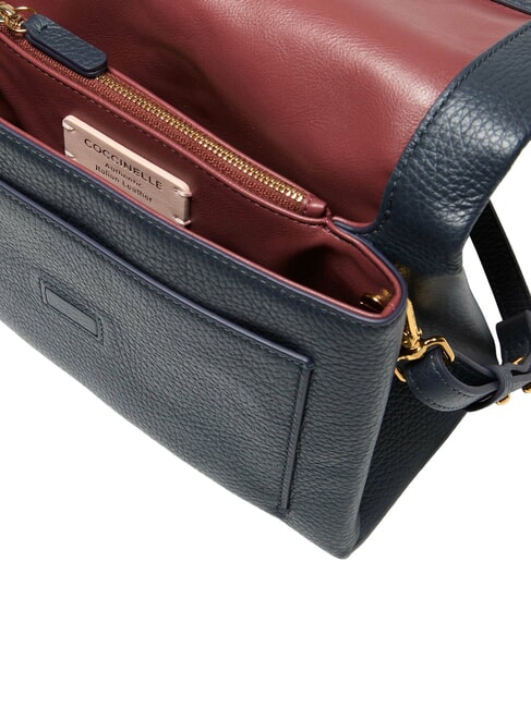 DORIAN  Bolso bandolera, en piel. azul medianoche - Bolsos Mujer