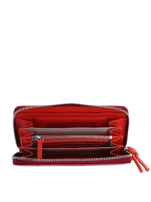 MYRTHA MAXI LOG Cartera grande de cuero con cremallera hierba gr/mes gr - Bolsos Mujer