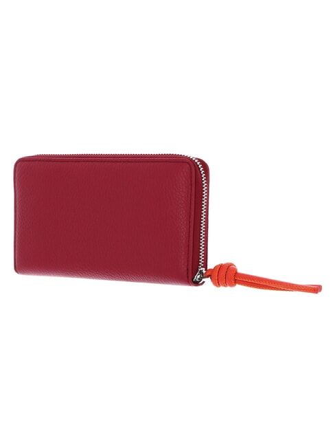 MYRTHA MAXI LOG Cartera grande de cuero con cremallera hierba gr/mes gr - Bolsos Mujer