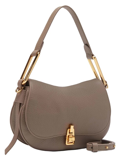 MAGIE SOFT Bolso bandolera de piel con bandolera topo c&aacute;lido - Bolsos Mujer