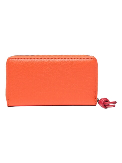 MYRTHA MAXI LOG Cartera grande de cuero con cremallera gazpacho/sangri - Bolsos Mujer