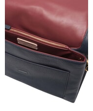 COCCINELLE DORIAN Bolso de hombro de piel martillada. azul medianoche - Bolsos Mujer - 3
