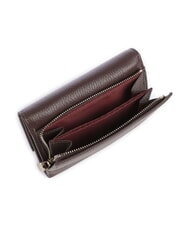COCCINELLE METALLIC SOFT Cartera plegable de piel martillada morena - Carteras Mujer - 3