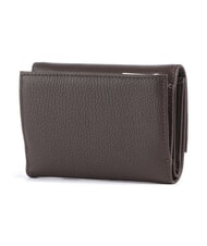 COCCINELLE METALLIC SOFT Cartera plegable de piel martillada morena - Carteras Mujer - 4