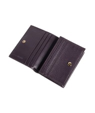 COCCINELLE METALLIC SOFT Cartera peque&ntilde;a de piel ciruelas - Carteras Mujer - 2