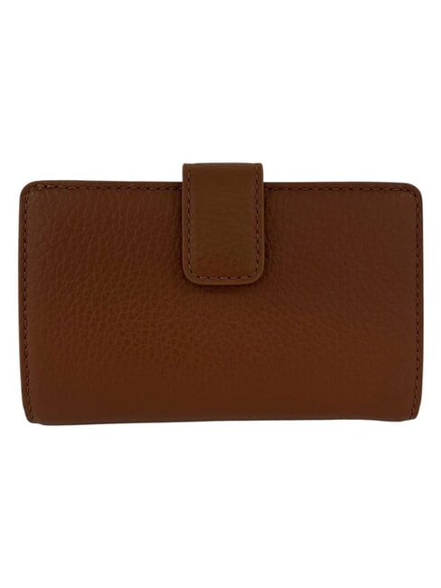 METALLIC SOFT Cartera en piel texturizada co&ntilde;ac - Carteras Mujer