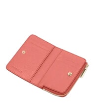 COCCINELLE METALLIC SOFT Tarjetero de piel arcilla rosa - Carteras Mujer - 2