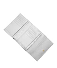 COCCINELLE METALLIC SOFT Cartera plegable de piel martillada nieve - Carteras Mujer - 2