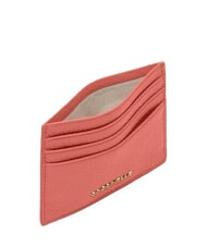 COCCINELLE METALLIC SOFT  Tarjetero plano de piel arcilla rosa - Carteras Mujer - 2