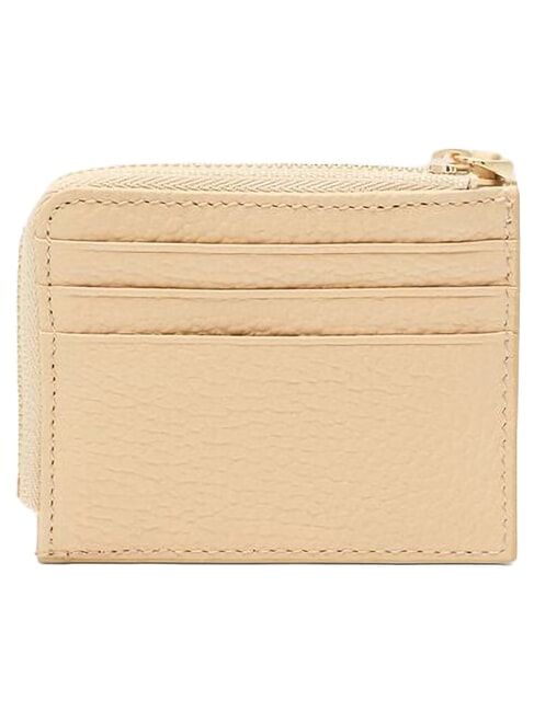 TASSEL Tarjetero con cremallera en piel martillada abedul - Carteras Mujer