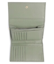 COCCINELLE METALLIC SOFT Cartera plegable de piel martillada verdor - Carteras Mujer - 2