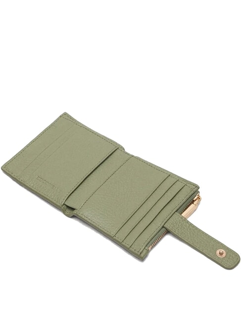 METALLIC SOFT Cartera mini de piel verdor - Carteras Mujer
