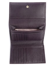 COCCINELLE METALLIC SOFT Cartera plegable de piel martillada ciruelas - Carteras Mujer - 2