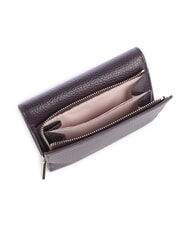 COCCINELLE METALLIC SOFT Cartera plegable de piel martillada ciruelas - Carteras Mujer - 3