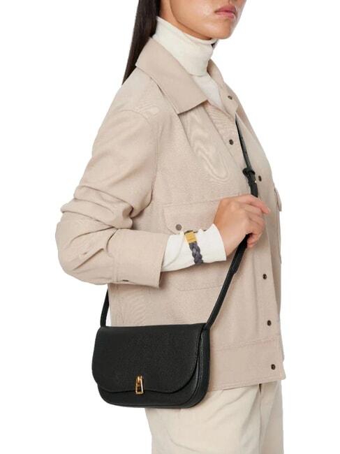 MAGIE Bolso peque&ntilde;o de piel con textura negro - Bolsos Mujer