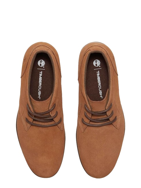 BRITTON SQUARE Bot&iacute;n bajo con cordones de piel gamuza oxidada - Zapatos Hombre