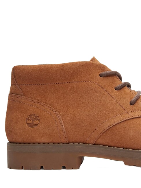 BRITTON SQUARE Bot&iacute;n bajo con cordones de piel gamuza oxidada - Zapatos Hombre