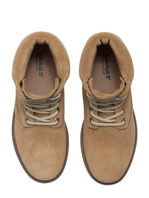 PREMIUM Botines de piel con cordones beige medio - Zapatos Mujer