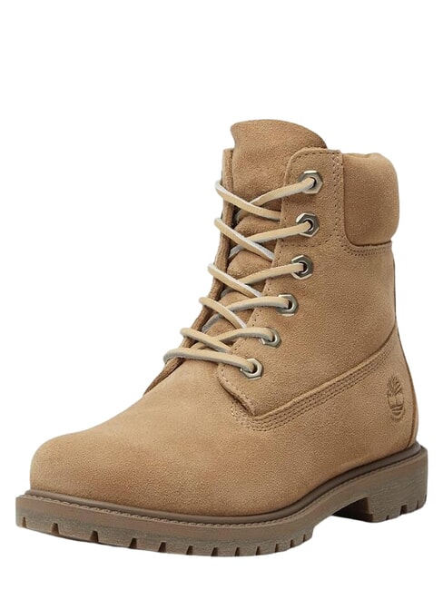 PREMIUM Botines de piel con cordones beige medio - Zapatos Mujer