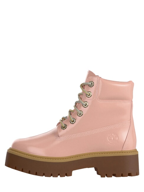 STONE STREET  Botines altos de piel rosa claro - Zapatos Mujer