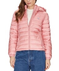 Guess Jeans Packable Chaqueta Ligera De Plumas Con Capucha Océano